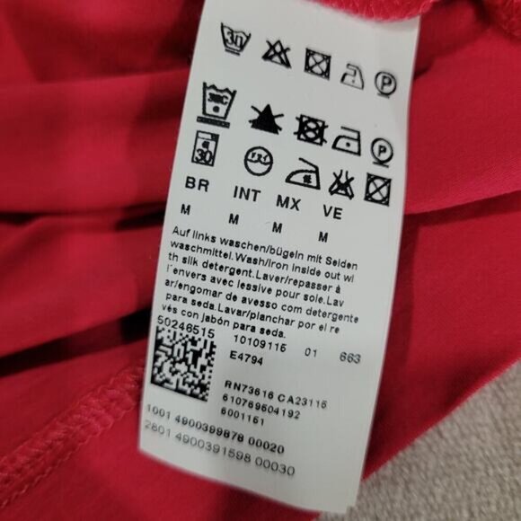 Boss Hugo Boss Pink 3/4 Sleeve Tee with Silk Collar -‎ Size Medium - Picture 6 of 10